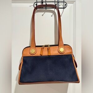 Dooney & Bourke Tan and Black Shoulder Bag